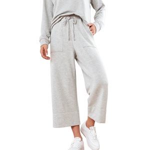 QUINCE Super Soft Fleece Wide Leg Pants-Medium